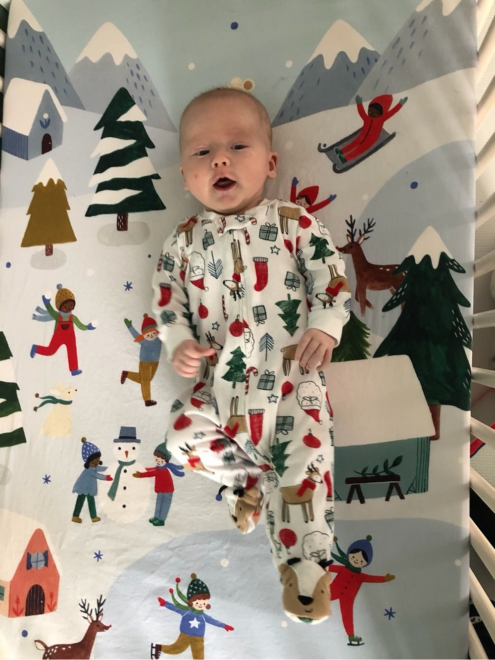 Rookie Humans Christmas Crib Sheet